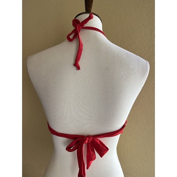 Peyton & Parker Triangle Bikini Swimsuit Top Barbados Cherry Size S - Picture 3 of 10